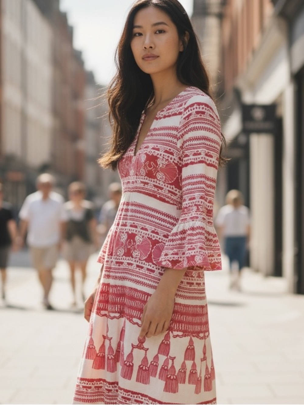 Lilly Pulitzer Coral, Pink & White Printed Mini Dress